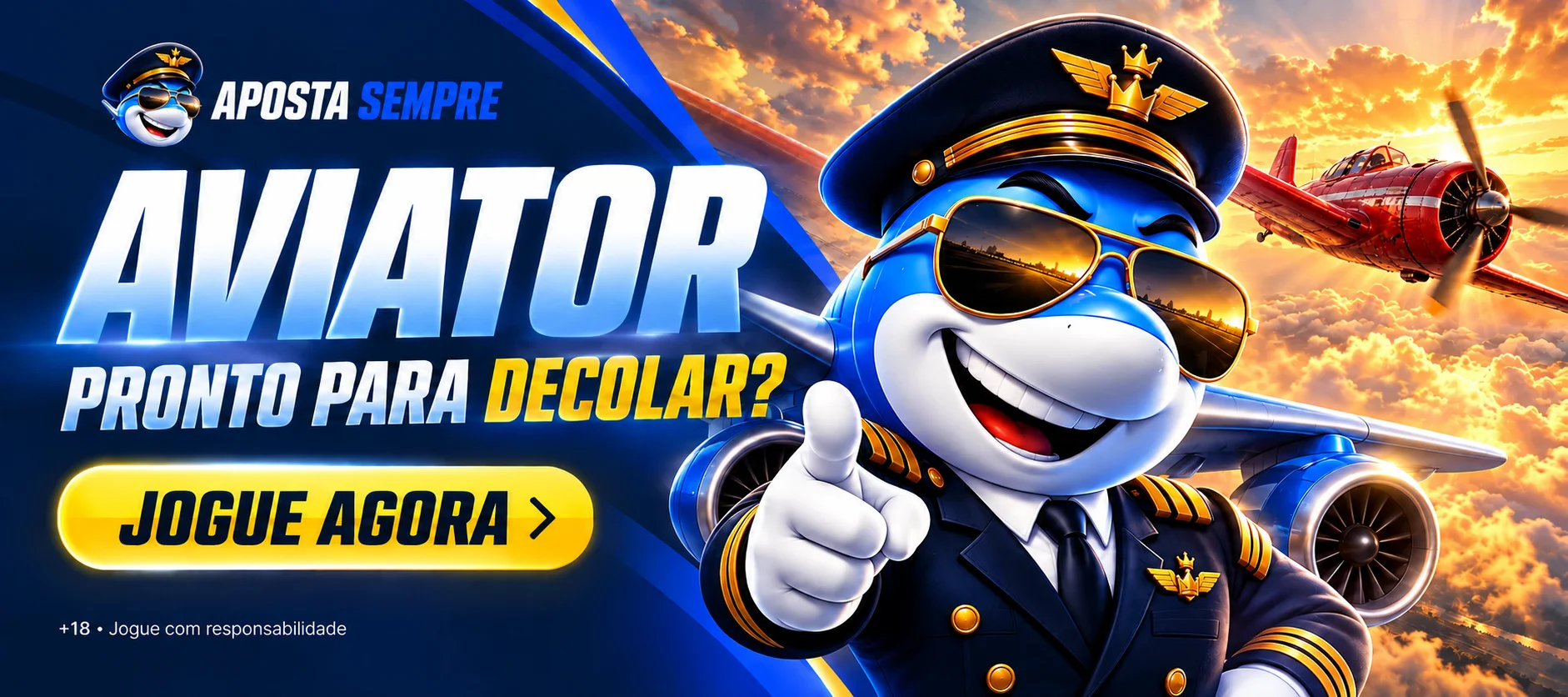 Aposta Sempre — Aviator. Pronto para decolar? Jogue agora. +18. Jogue com responsabilidade.